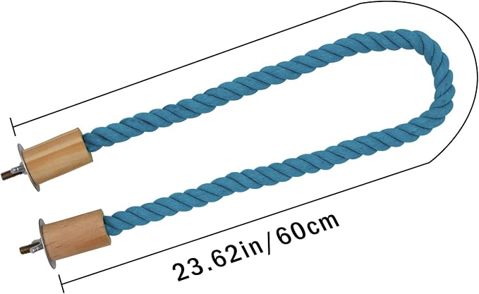 2 Pack Bird Rope Perch and Swing, Bird Cage Stand Pole Accessories, Climbing Toy - Image 6