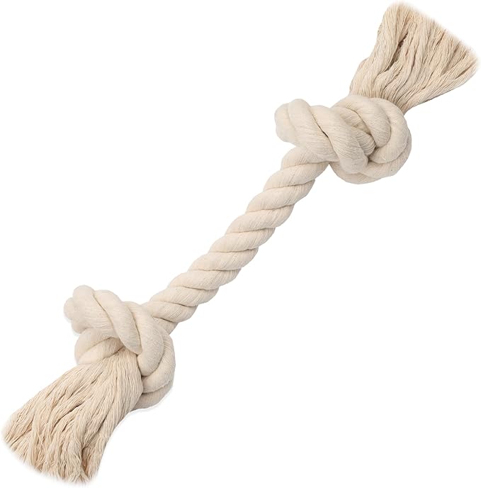 Barida Pet Supplies 100% Natural Cotton Rope Dog Toys, Premium White Cotton Dog by Barida