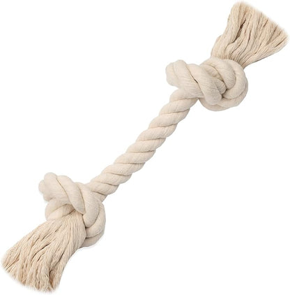 Barida Pet Supplies 100% Natural Cotton Rope Dog Toys, Premium White Cotton Dog by Barida