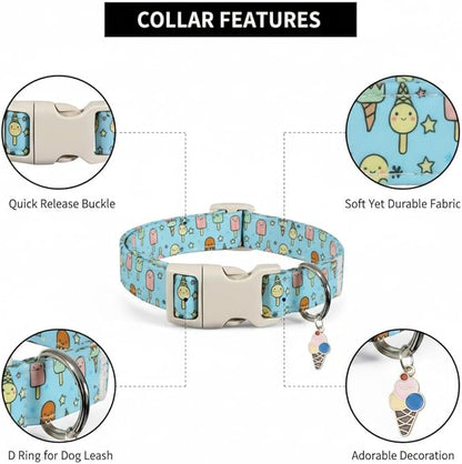 Blue Dog Collar for Large Dogs, Boy Girl Dog Collar - Image 3