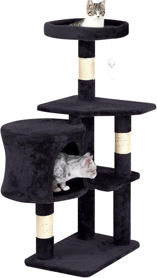 BestPet | 36" Cat Tree Tower | Dark Gray | Sturdy Multi-Level Cat Tree by BestPet