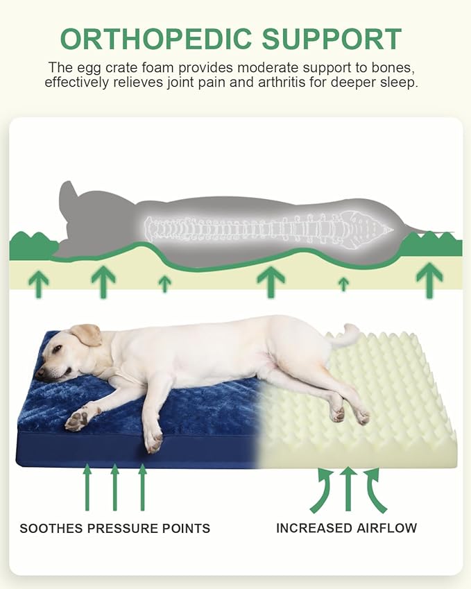 KSIIA Orthopedic Dog Crate Bed Waterproof Dog beds - Image 2