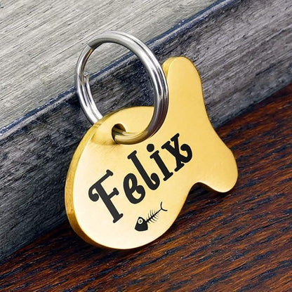 Ultra Joys Cat ID Tag Personalized Pet Tags, Durable Stainless Steel Small Pet - Image 2