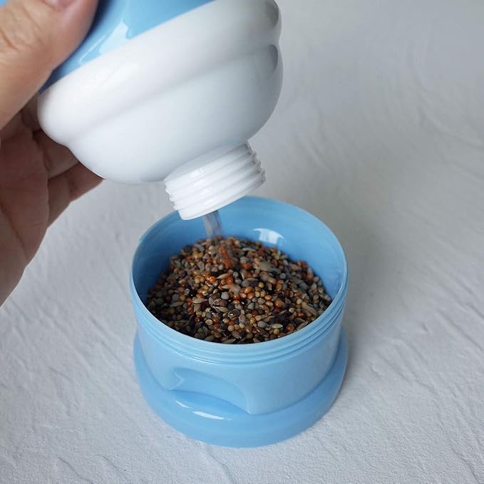 Portable Bird Feeder Cups Bird Food Water Treat Box Parrot Food Storage - Image 5