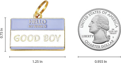 Two Tails Pet Company Personalized 'Good Boy' Pet ID Tag & Collar Charm - Image 2