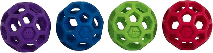 JW Hol-ee Roller Dog Fetch Treat Dispenser Puzzle Ball; Mini 1.75 Inch Diameter - Image 5