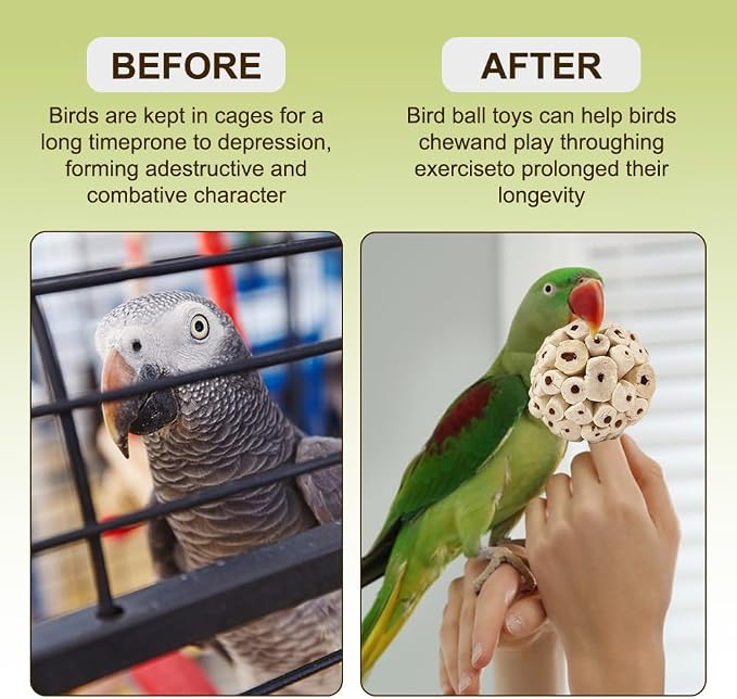 7Pcs Bird Toy Large Chewing Balls - Image 5