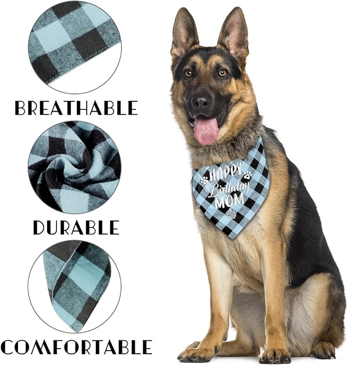 Dog Bandana for Happy Birthday Mom - Image 3