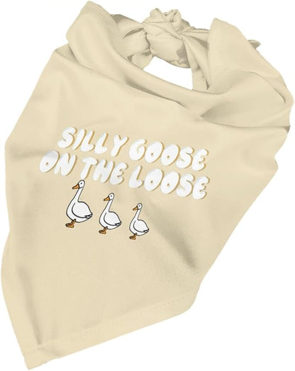 Silly Goose on The Loose Triangle Dog Bandana, Summer Bandana Funny Triangle - Image 5