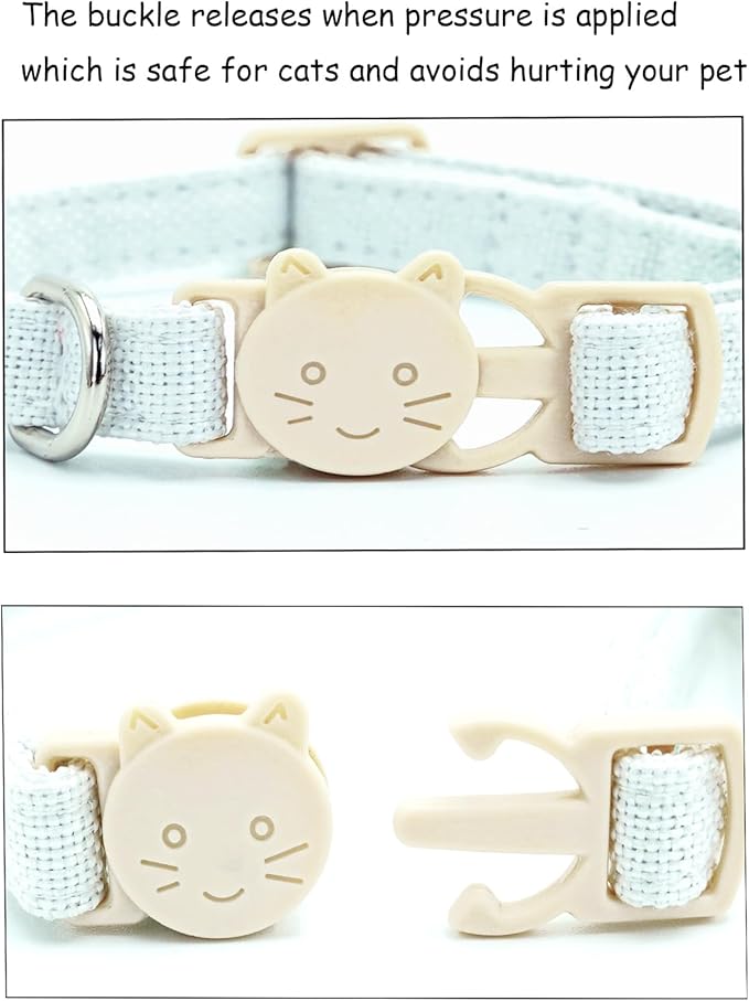 Cat Collar-2 Pack Cat Collar Black and White Linnet - Image 3