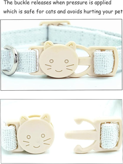 Cat Collar-2 Pack Cat Collar Black and White Linnet - Image 3