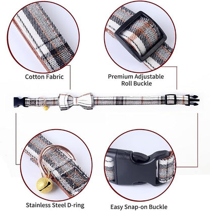 Yizepet Dog Collar with Bow Tie- Adjustable pet Collar - Image 4