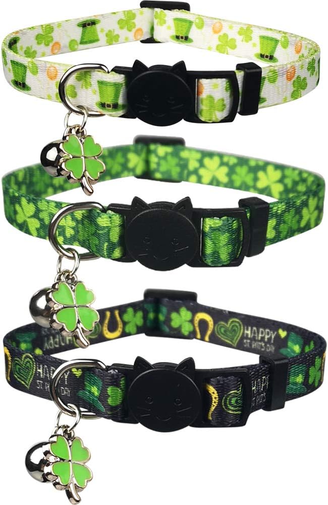 3 Pack St. Patrick's Day Cat Collar by Lamphyface