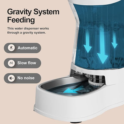 Gardner Pet Automatic Dog Water Dispenser Gravity Stainless Steel Water Waterer - Image 4