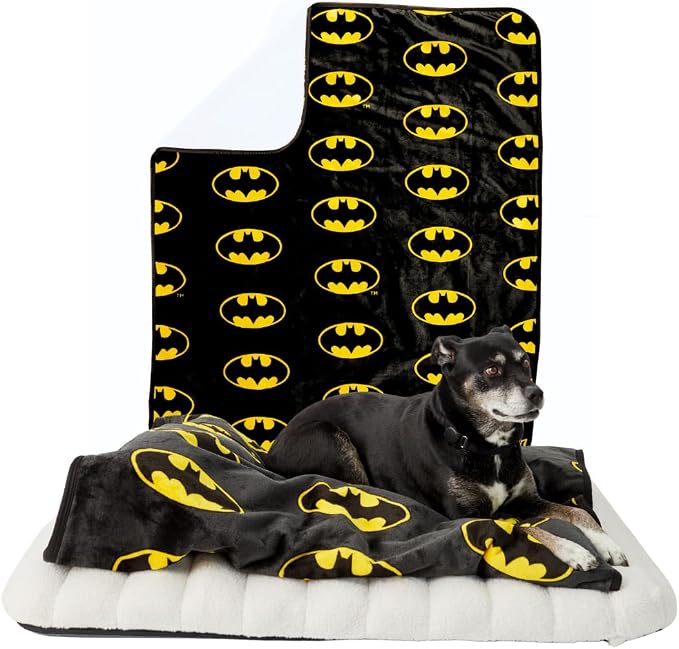 Franco Pet Batman DC Comics Bat Shield Logo Super Soft Cozy Waterproof by Franco
