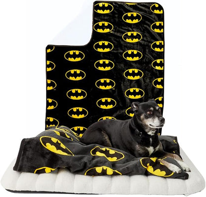 Franco Pet Batman DC Comics Bat Shield Logo Super Soft Cozy Waterproof by Franco