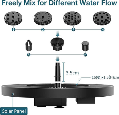 AISITIN 2 x 1.5 W DIY Solar Powered Garden Fountain - Image 4