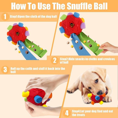 Dog Snuffle Ball-Interactive Puzzle Dog Toys Encourage Natural Foraging Skills - Image 4