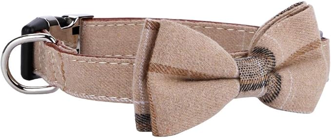 Faleela Soft &Comfy Bowtie Dog Collar, Detachable and Adjustable Bow Tie Collar - Image 3