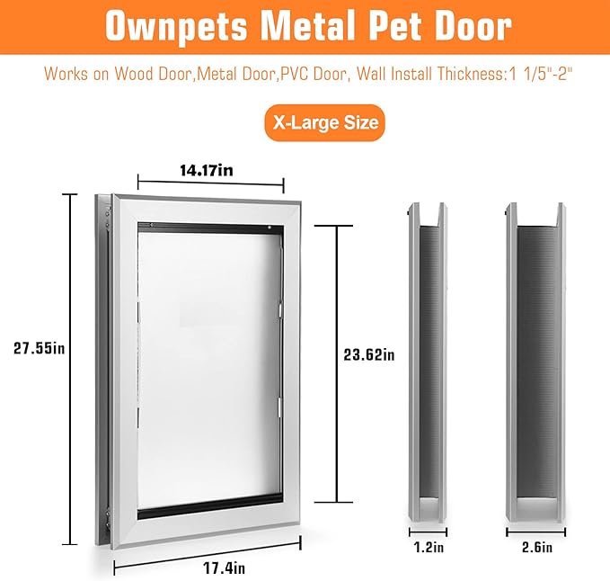 Ownpets Aluminum Extra Large Dog Door, Pet Door - Image 8