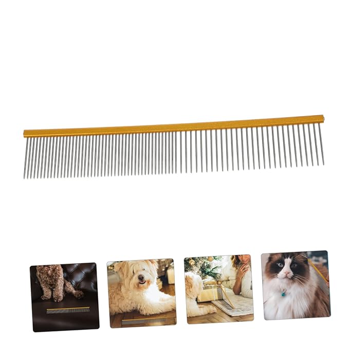 POPETPOP Ergonomic Pet Comb for Dogs Cats Grooming Tool Portable Wear-resistant - Image 7