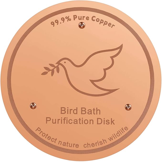 1Pack Bird Bath Copper Purification Disk | 0.6mm Reinforced 99.9% Pure Copper | by Unknown