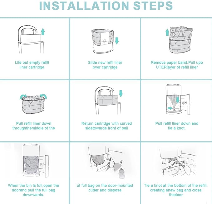 Cat Litter Pail Liner Refills Bags Compatible - Image 5
