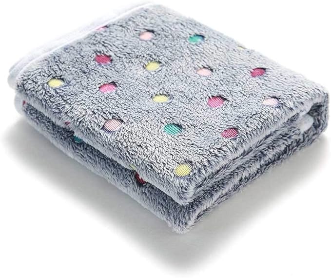 1 Pack 3 Blankets Super Soft Cute Dot Pattern Pet Blanket Flannel Throw - Image 3