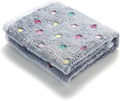 1 Pack 3 Blankets Super Soft Cute Dot Pattern Pet Blanket Flannel Throw - Image 6