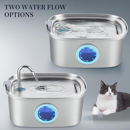 Cat Water Fountain Stainless Steel, 0.8gal/108oz Pet Water Fountain - Image 3
