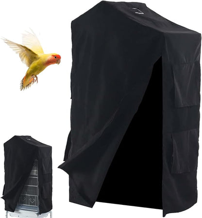 Bird Cage Cover Foldable Waterproof Black Bird Cage Cover Windproof Washable - Image 6