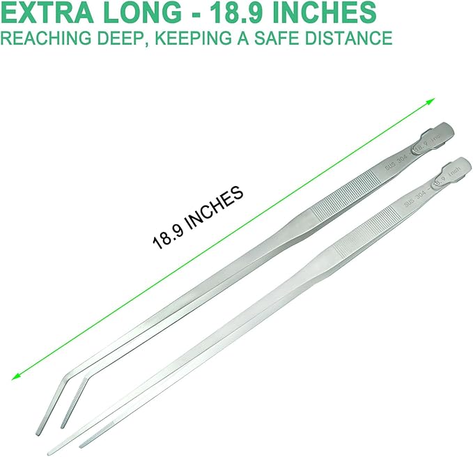 2pcs 18.9 inch Aquarium Tweezers - Image 3