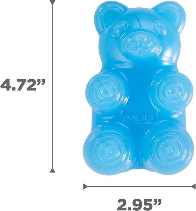 Outward Hound Gummiez Bear Dog Toy & Treat Stuffer, 4.7″ x 3″ Blue - Image 7