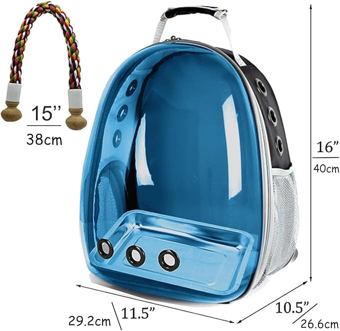 Bird Traval Carrier Cage, Polarized Tinted Blue Space Capsule Astronaut - Image 2
