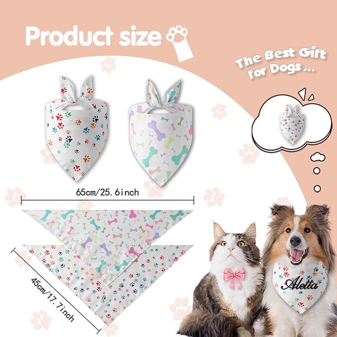 Personalized Dog Bandana Easter Custom Pet Scarf - Image 3