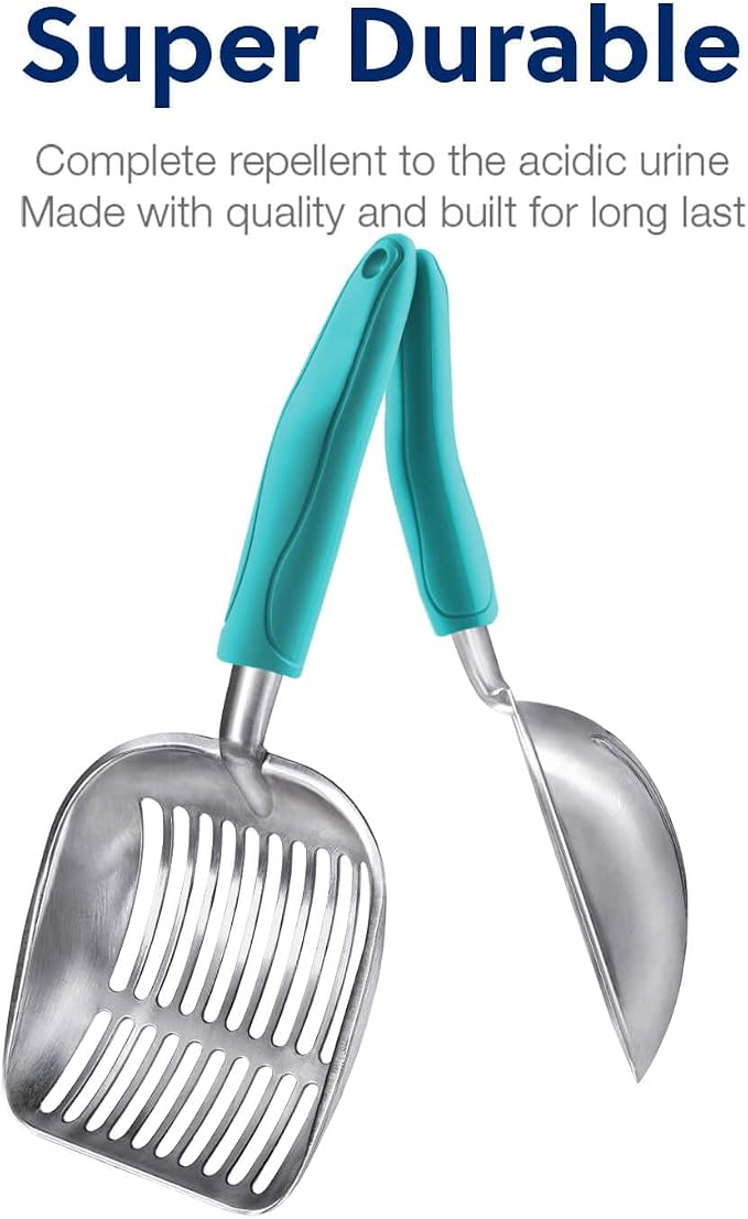 WePet Cat Litter Scoop, Aluminum Alloy Sifter, Kitty Metal Scooper, Deep Shovel - Image 5