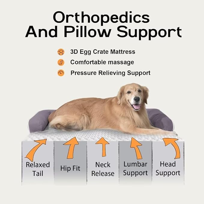 Large Dog Bed Orthopedic Washable, Orthopedic Dog Beds - Image 2