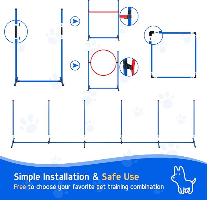 Dog Agility Equipment, Dog Agility Course Backyard Set Obstacle Course Backyard - Image 4
