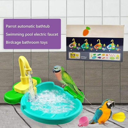 Petlex Bird Bath for Cage, Bird Bath Fountains Indoor, Parrot Automatic Bathing - Image 5