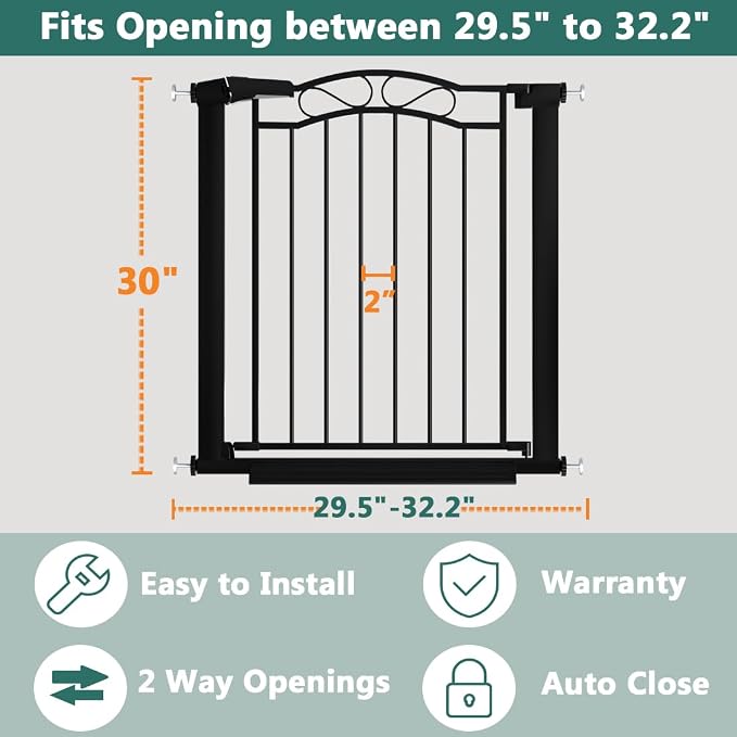Fairy Baby 29.53"-32.28" Wide Baby Gate - Image 2
