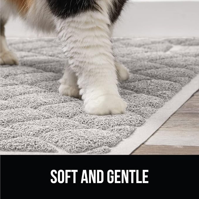 GORILLA GRIP Cat Litter Box Mat, Water Resistant, US Designed Kitty Litter - Image 8