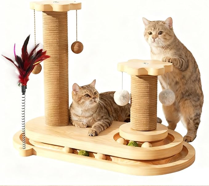 Cat Scratching Post, Sisal Cat Scratcher Post by SQRTPGD
