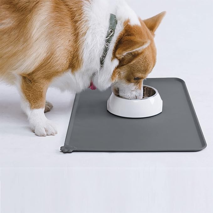AUDWUD Silicone Waterproof Pet Feeding Mats, Anti Slip Bowl Pad, Dog Mat - Image 7