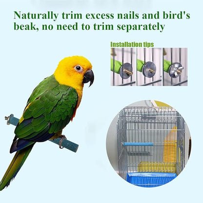 Hamiledyi 5 Pcs Parrot Perch Stand Natural Wood Bird Perch Stand Platform Paw - Image 5