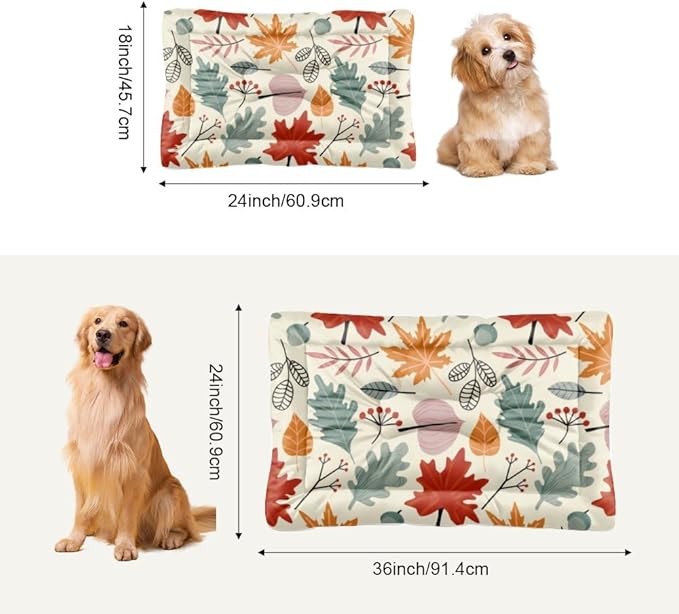 Colorful Leaf Seamless Crate Pad Cat Warming Pad Beds - Image 6
