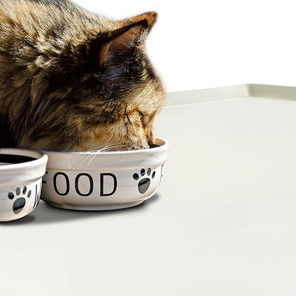 Dog Food Mat, Silicone Waterproof Food Tray, Non Slip Pet Bowl Mats Placemat - Image 6