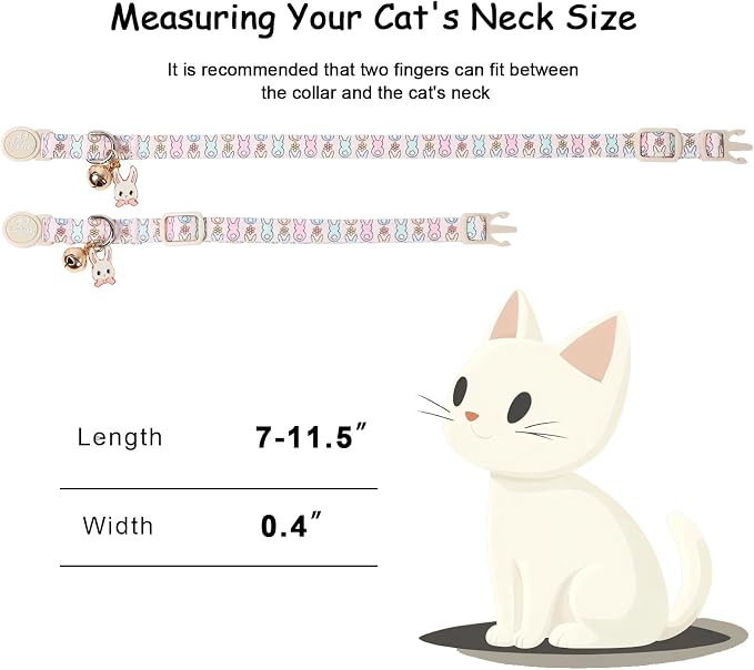 2 Pack Easter Bunny Cat Collars - Image 6