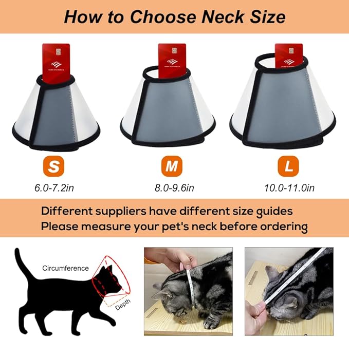 Vivifying Cat Cone, Adjustable Recovery Pet Cone, Lightweight Plastic - Image 4