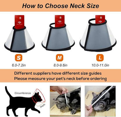 Vivifying Cat Cone, Adjustable Recovery Pet Cone, Lightweight Plastic - Image 4