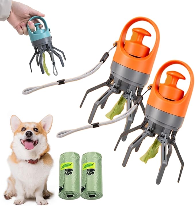 Quick Scoop Poop Scooper, Portable Dog Pooper Scooper, Easy Claw Pick up Tool by Unknown